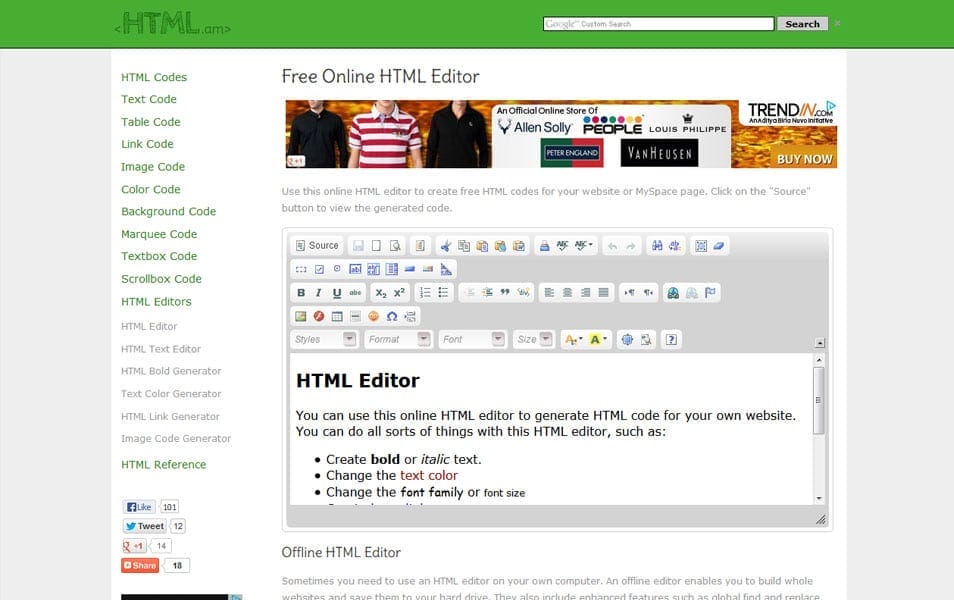 Free Online HTML Editor | HTML.am