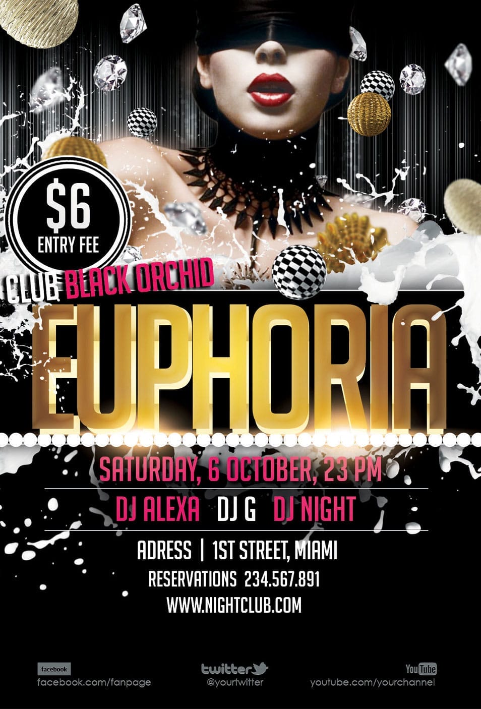 Free PSD Flyer Euphoria