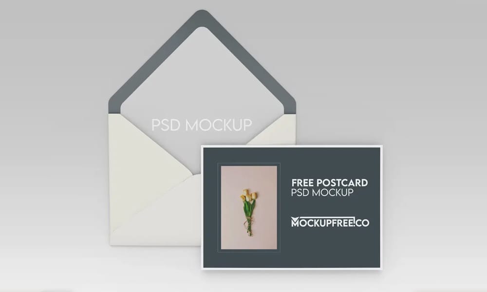 The Ultimate Collection of 2000+ Free Mockup Templates PSD Designs 157 Free Postcard Mockup PSD