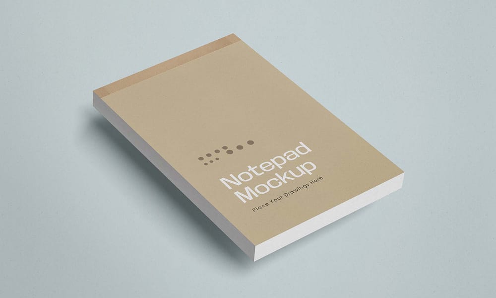 The Ultimate Collection of 2000+ Free Mockup Templates PSD Designs 684 Free Realistic Notepad Mockup PSD