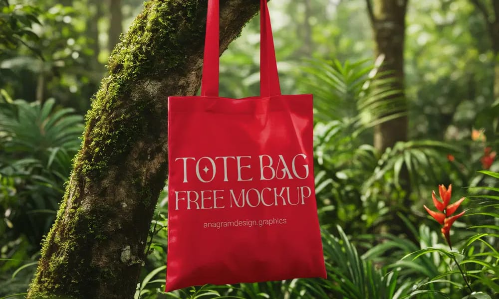 The Ultimate Collection of 2000+ Free Mockup Templates PSD Designs 556 Free Tote Bag Mockup in the Forest