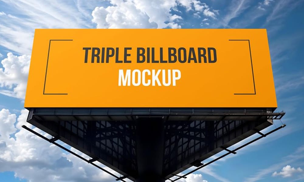 The Ultimate Collection of 2000+ Free Mockup Templates PSD Designs 484 Free Triple Billboard Mockup PSD