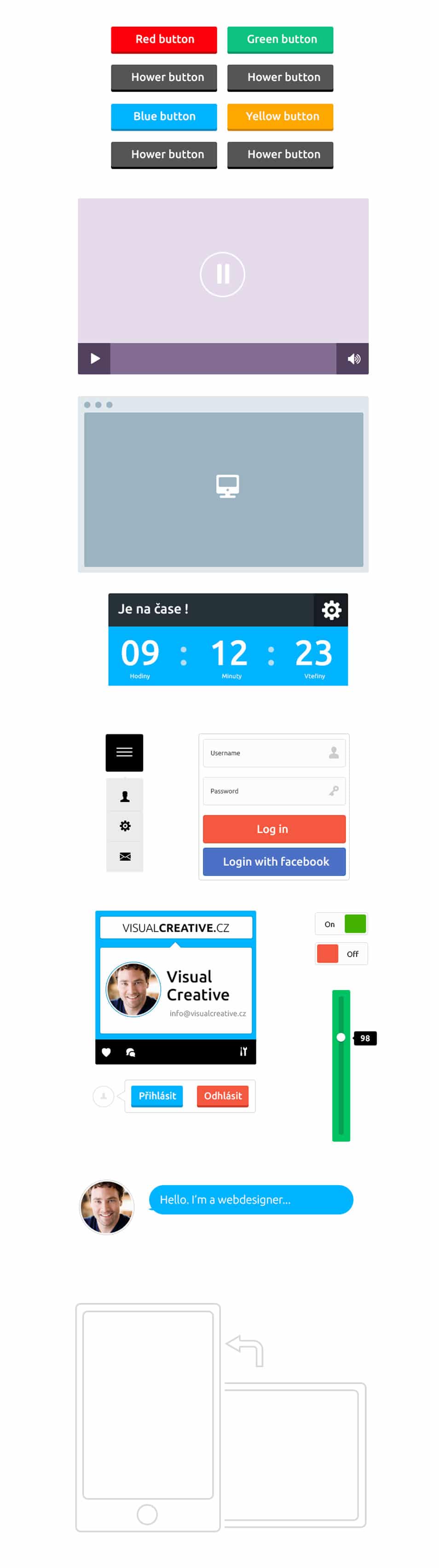 Free flat UI kit Free flat UI kit