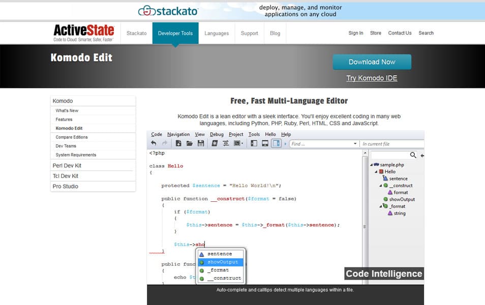 Best Free Code Editors For Developers 41 Komodo Edit