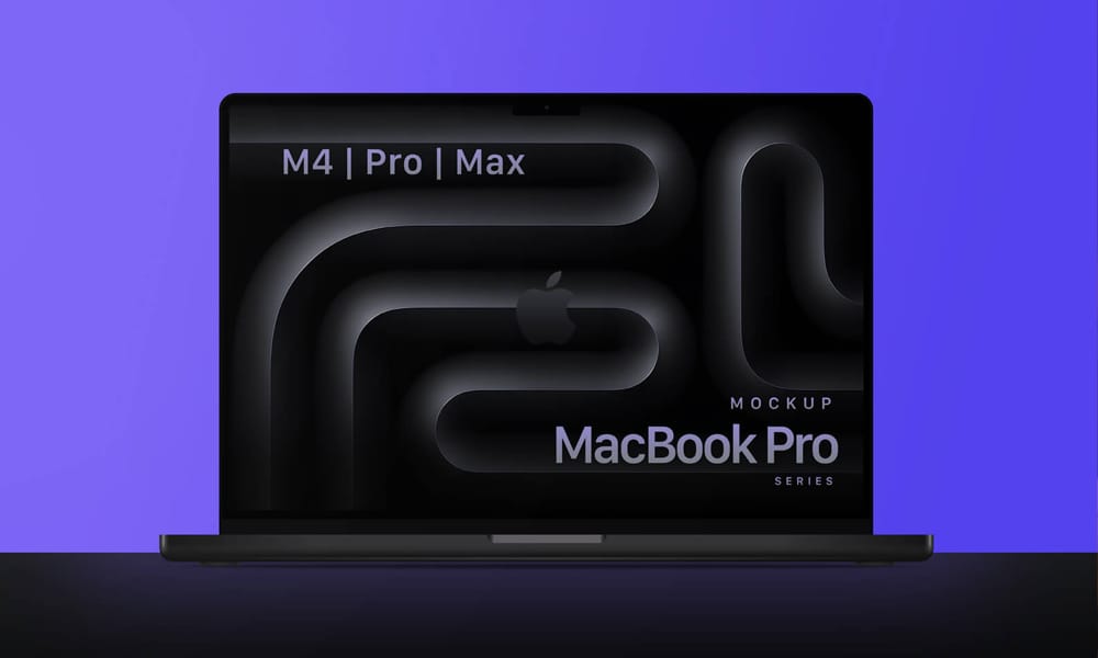 The Ultimate Collection of 2000+ Free Mockup Templates PSD Designs 31 M4 MacBook Pro Max Mockup PSD