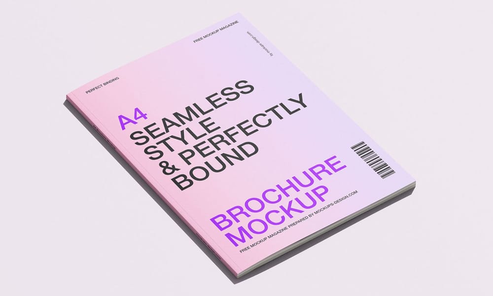 The Ultimate Collection of 2000+ Free Mockup Templates PSD Designs 327 Sleek A4 Brochure Mockup PSD