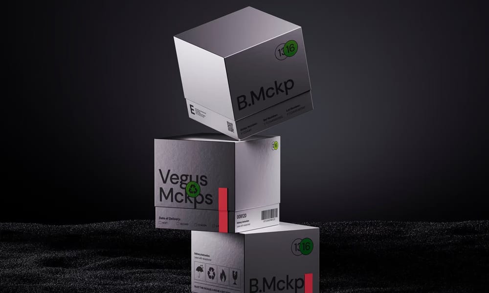 The Ultimate Collection of 2000+ Free Mockup Templates PSD Designs 651 Sleek Metallic Box Package Mockup