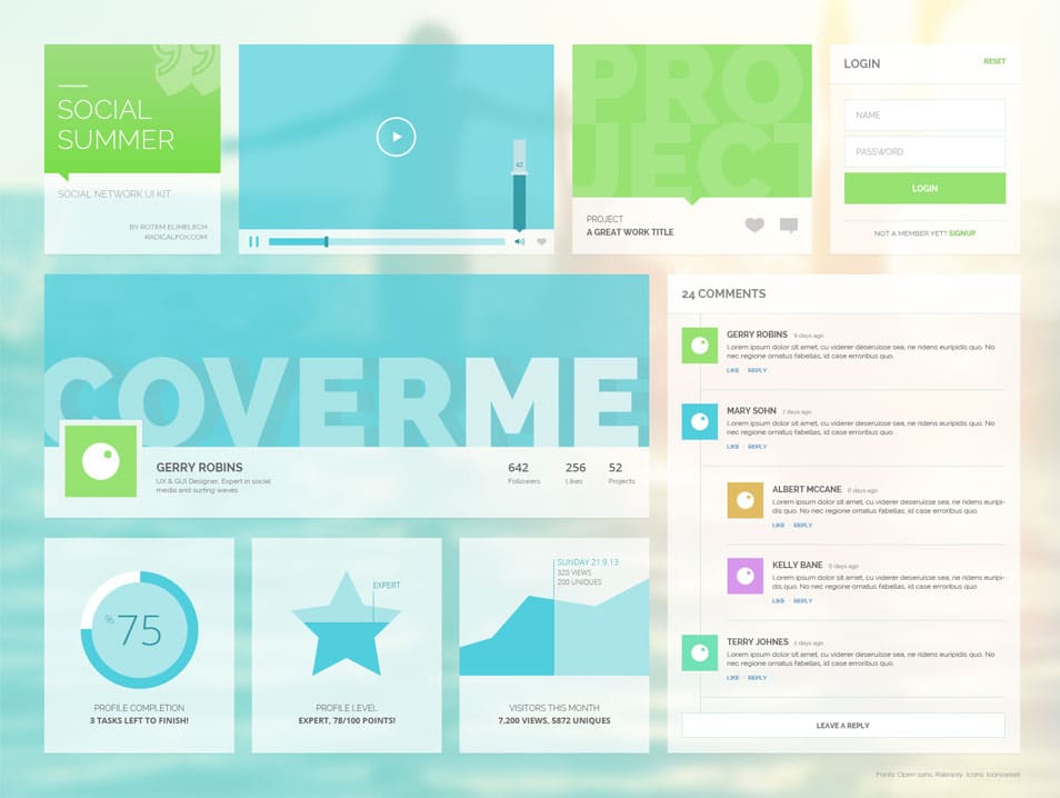 Social Summer UI Kit Social Summer UI Kit