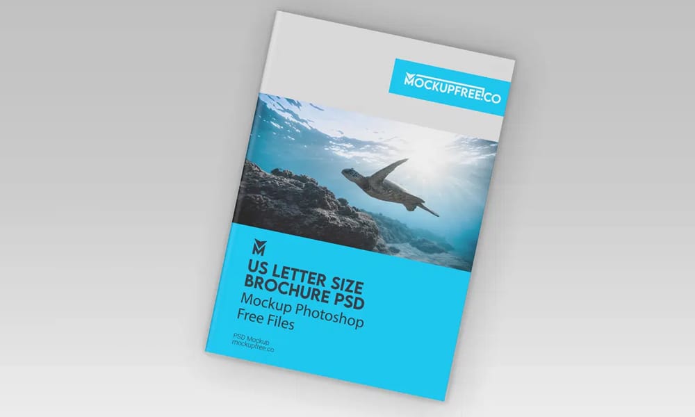 The Ultimate Collection of 2000+ Free Mockup Templates PSD Designs 329 US Letter Size Brochure Mockup PSD