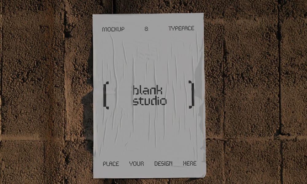 The Ultimate Collection of 2000+ Free Mockup Templates PSD Designs 398 Wringkle Poster Mockup PSD