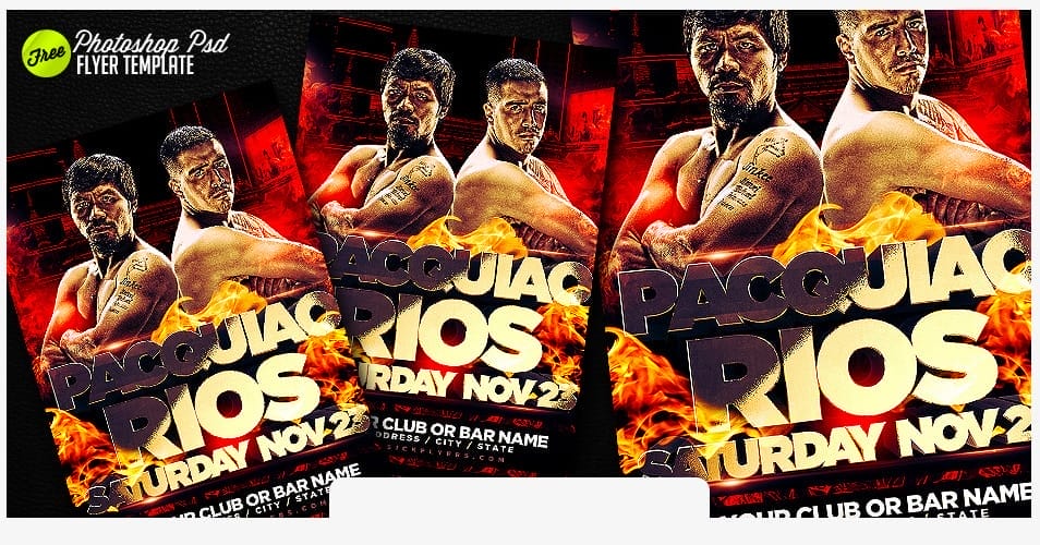 free paquiao rios flyer template