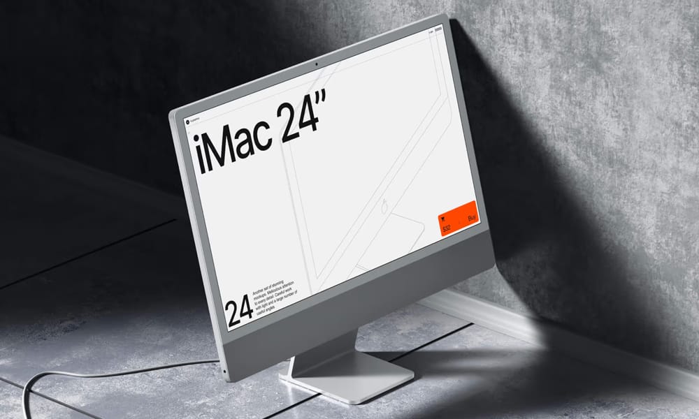 The Ultimate Collection of 2000+ Free Mockup Templates PSD Designs 3 iMac 24 Inch Mockup PSD