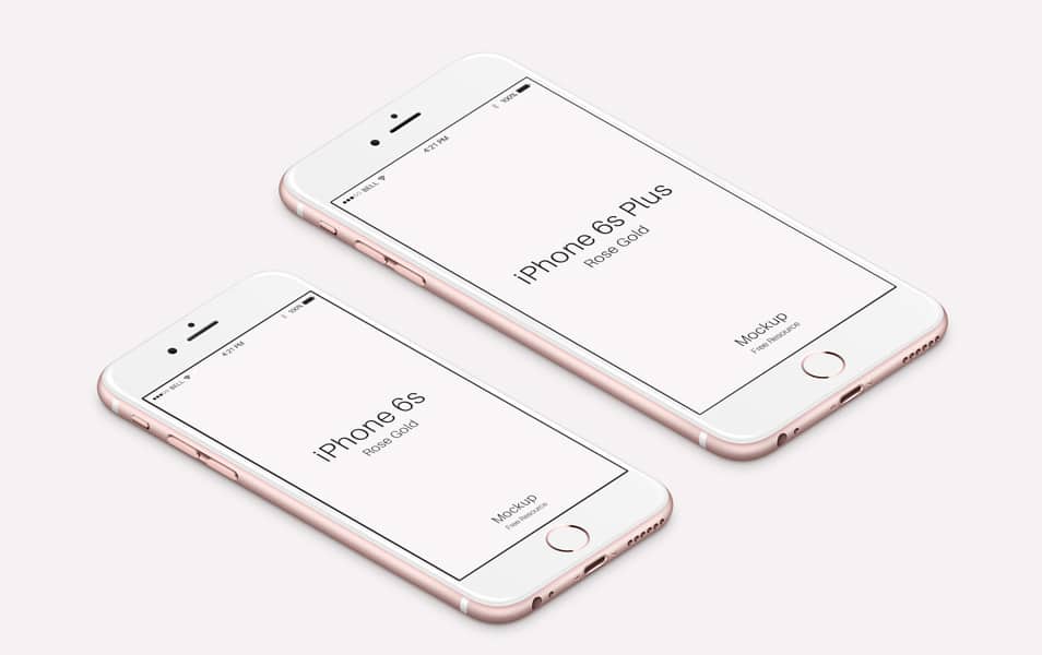 iPhone 6s Psd Rose Gold Mockup