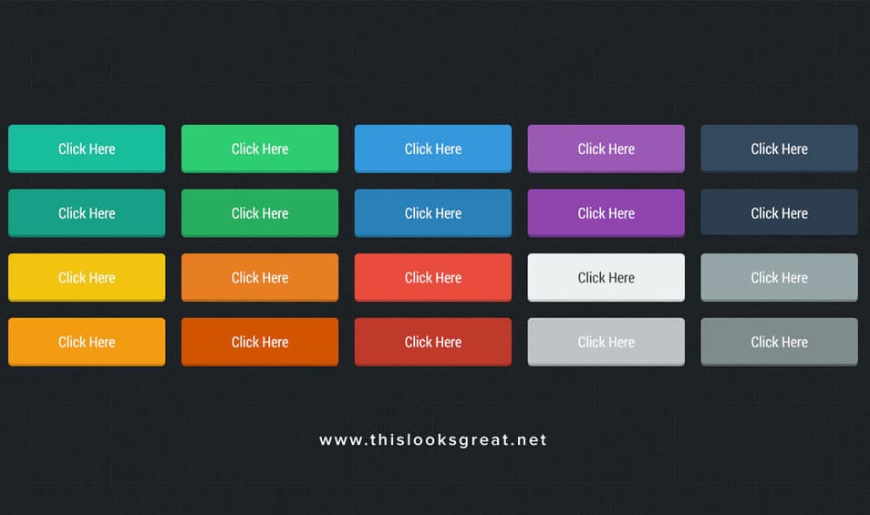 75+ Latest Free UI designs PSD 69 20 Flat Chunky Buttons