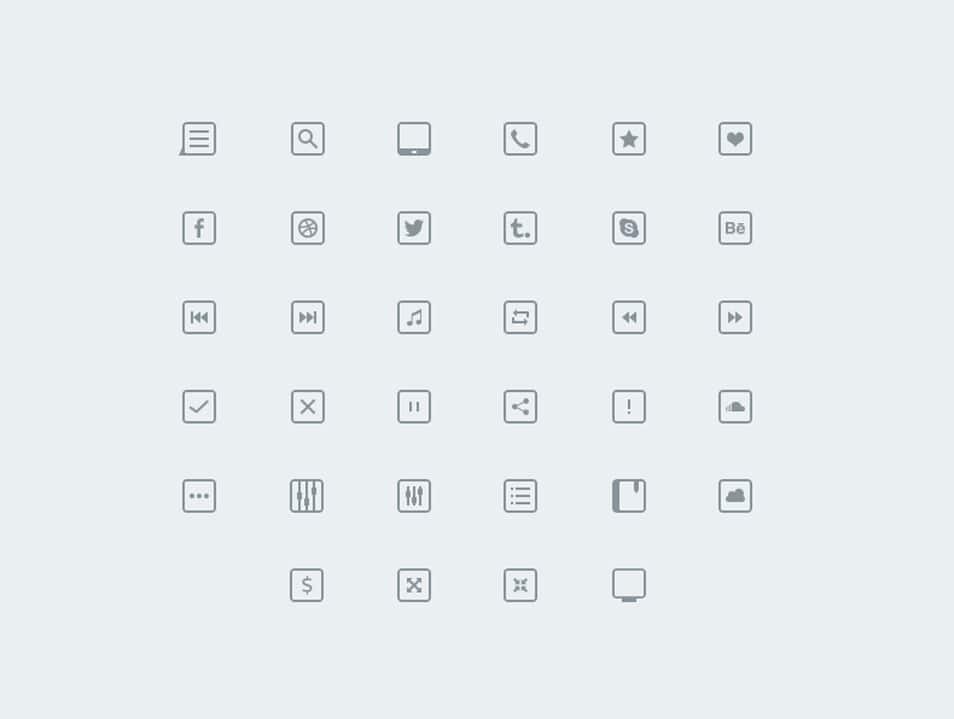 75+ Latest Free UI designs PSD 30 34 Thinicons Free Psd