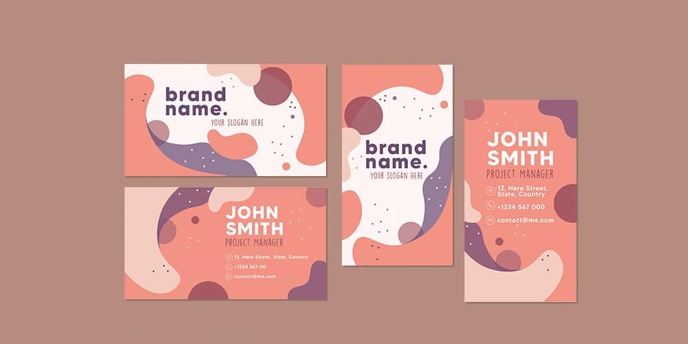 100+ Free Business Cards PSD 130 Abstract Business Card Template