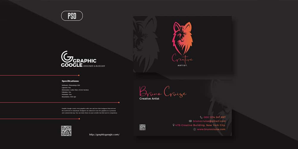 100+ Free Business Cards PSD 434 Artist Business Card Design Template For 2021