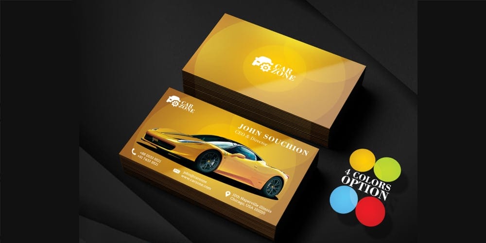 Automotive Business Card Templates PSD