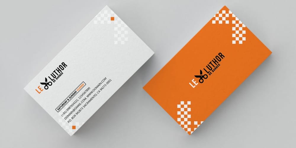 Barber Business Card PSD