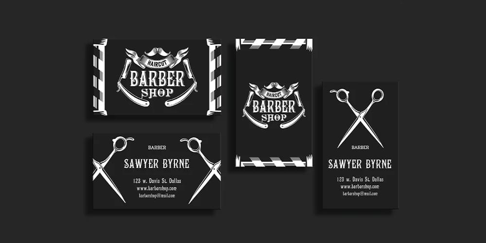 100+ Free Business Cards PSD 23 Barber Shop Business Card Template