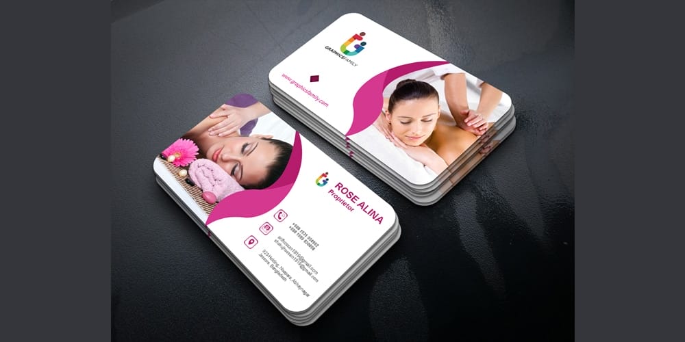100+ Free Business Cards PSD 30 Beauty And Spa Business Card Design