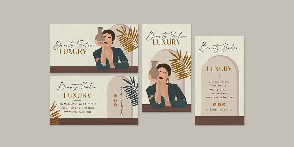 100+ Free Business Cards PSD 22 Beauty Saloon Business Card Template