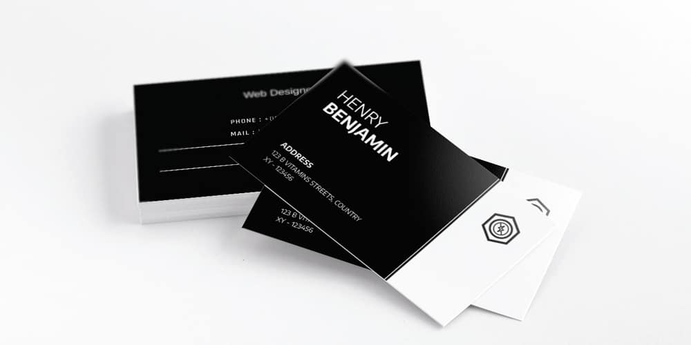100+ Free Business Cards PSD 171 Black Elegant Business Card Template