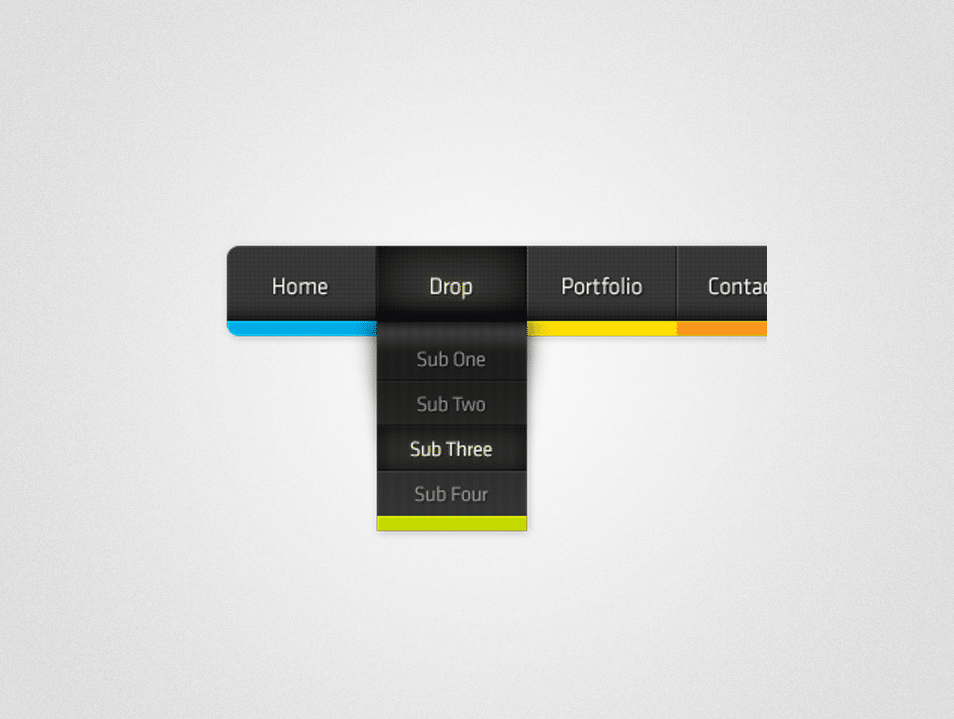 Color Drop Navigation Color Drop Navigation