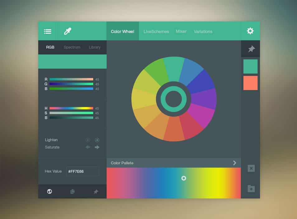 75+ Latest Free UI designs PSD 19 Color Picker UI (FREE PSD)