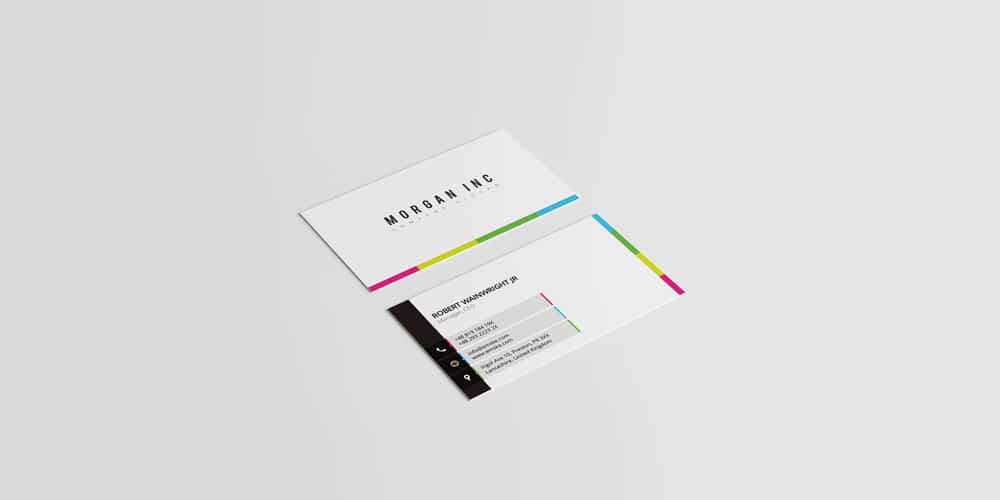 100+ Free Business Cards PSD 246 Colorful Corporate Business Card PSD