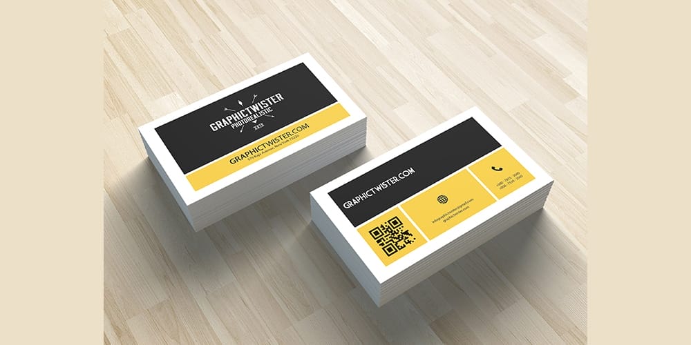100+ Free Business Cards PSD 231 Corporate QR Code Business Card