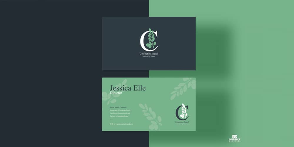 Cosmetics Brand Business Card Design Template