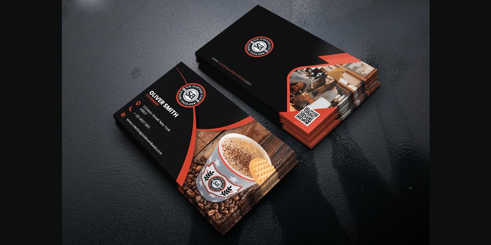 100+ Free Business Cards PSD 404 Creative Coffee Company Business Card