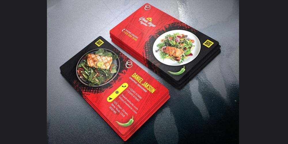100+ Free Business Cards PSD 187 Creative Restaurant Business Card Design