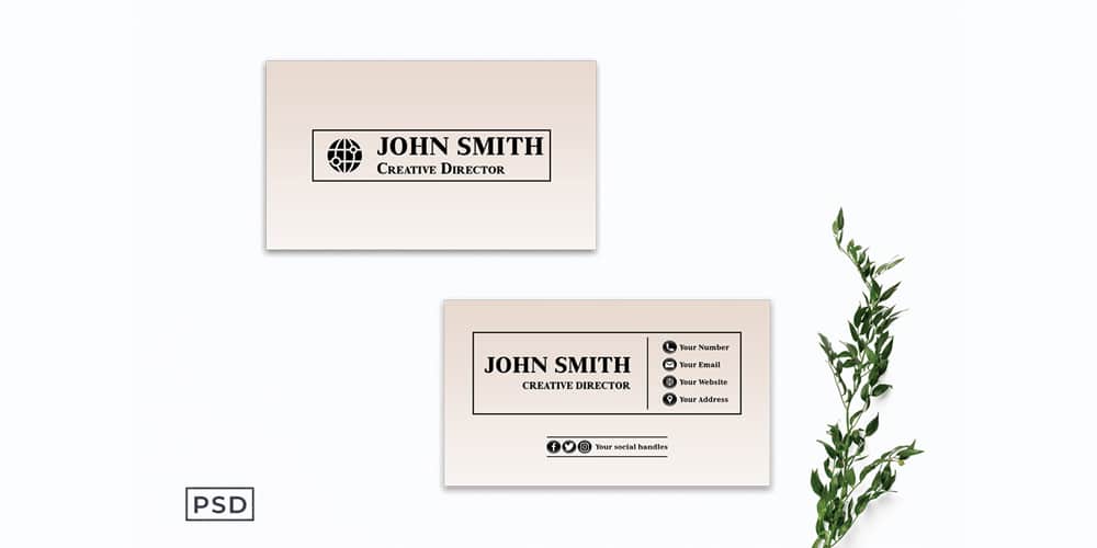 100+ Free Business Cards PSD 435 Creative Sober Business Card Template