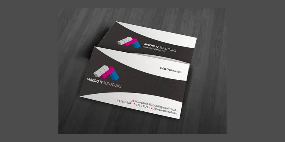 100+ Free Business Cards PSD 287 Creative Unique Corporate Business Card Template