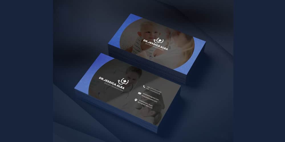 100+ Free Business Cards PSD 54 Doctor Pediatrician Business Card