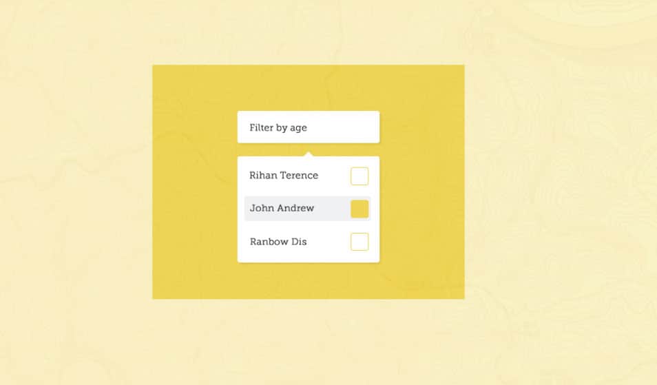75+ Latest Free UI designs PSD 49 Dropdown Menu UI
