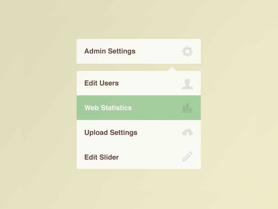 Dropdown Menu UI Dropdown Menu UI