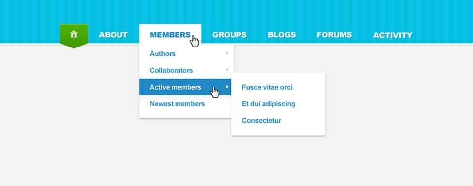 Dropdown Navigation Bar PSD Dropdown Navigation Bar PSD