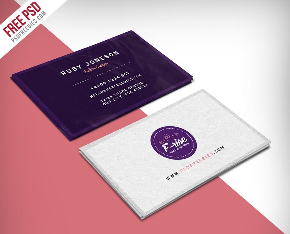 100+ Free Business Cards PSD 46 Fashion Designer Business Card PSD