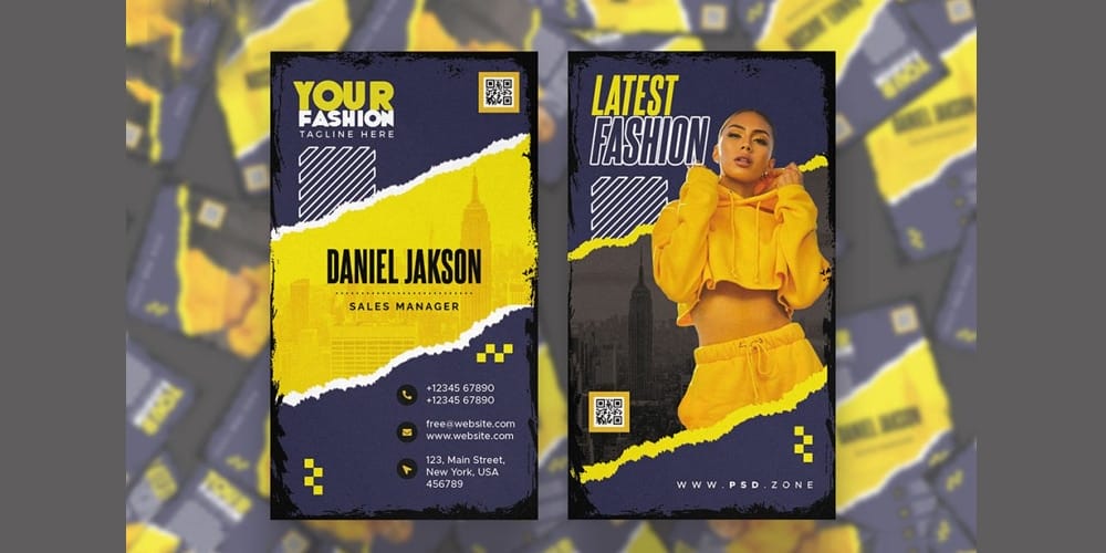 100+ Free Business Cards PSD 13 Fashion Store Business Card Design PSD