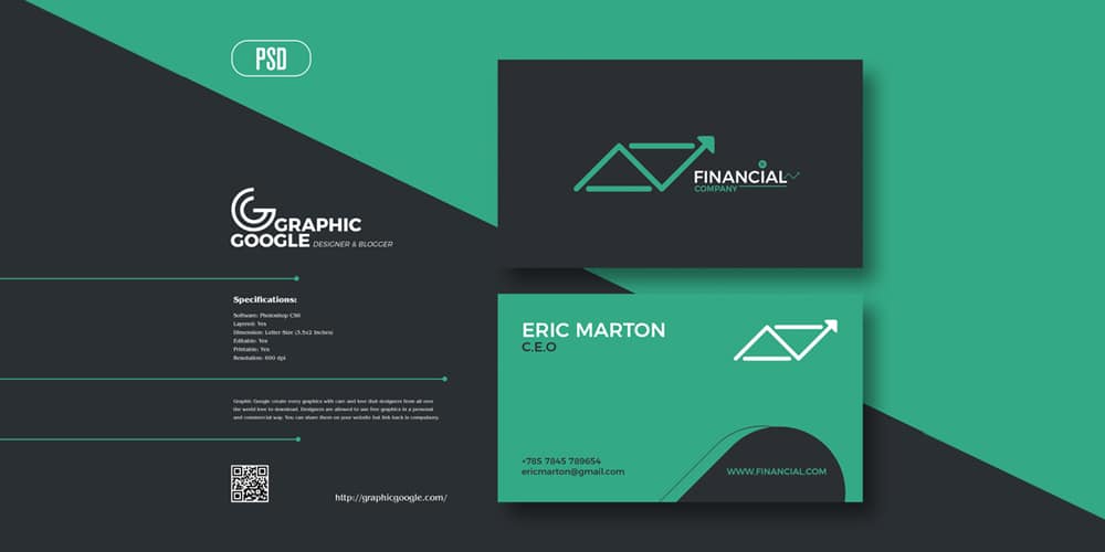 100+ Free Business Cards PSD 408 Financial Business Card Design Template