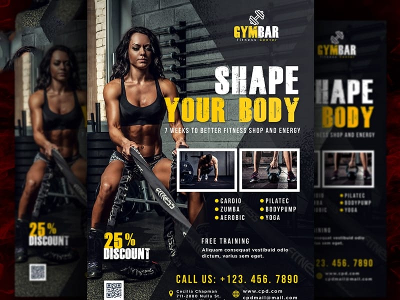 Fitness Flyer Template PSD