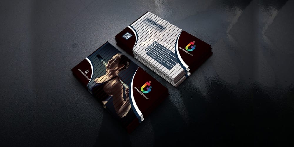 100+ Free Business Cards PSD 99 Fitness Instructor Business Card Design