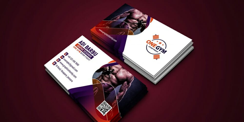 100+ Free Business Cards PSD 98 Fitness Personal Trainer Business Card Design