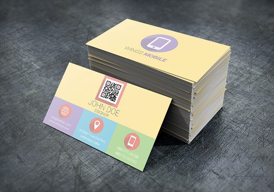 Flat Business Card Design Template Flat Business Card Design Template