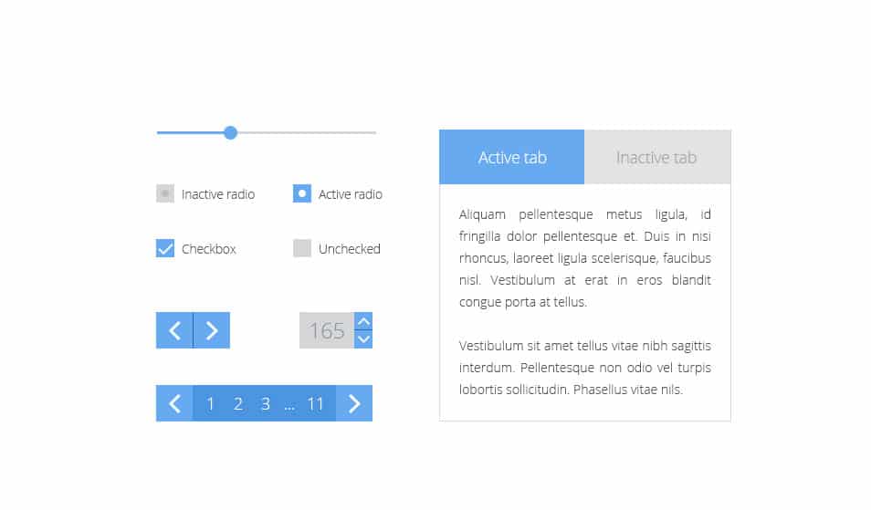 75+ Latest Free UI designs PSD 48 Flat UI kit