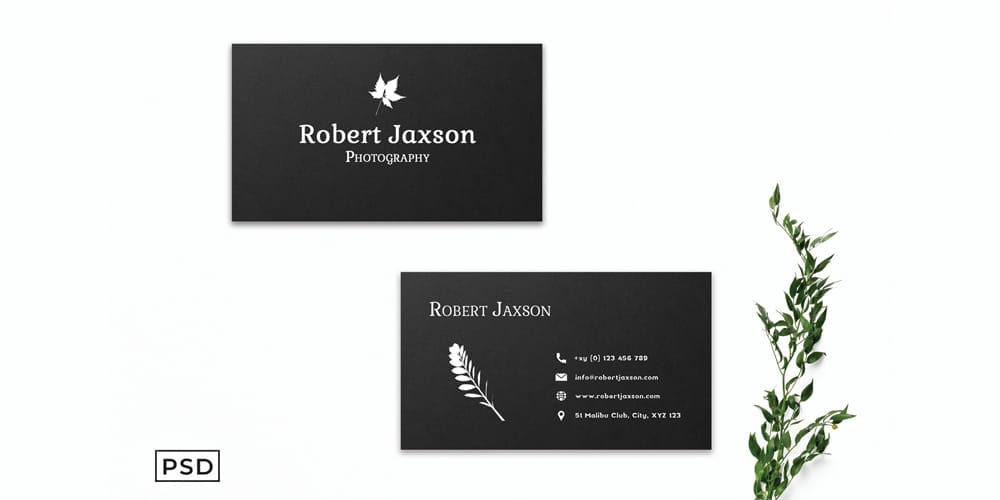 100+ Free Business Cards PSD 320 Floral Business Card Template