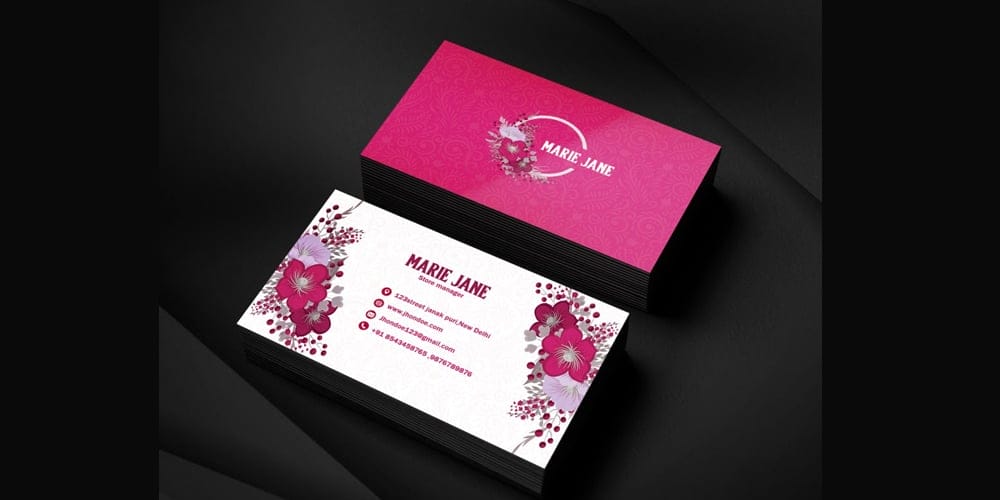 100+ Free Business Cards PSD 329 Florist Business Card PSD